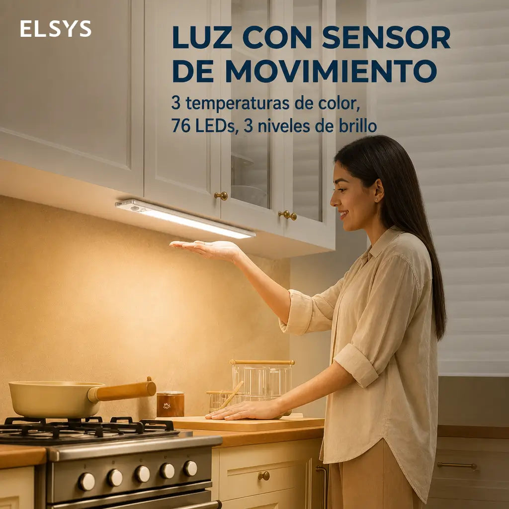 Lámparas LED bajo gabinete con sensor de movimiento, recargables USB-C y luz regulable para cocina, clóset, escaleras, paquete de 2 piezas
