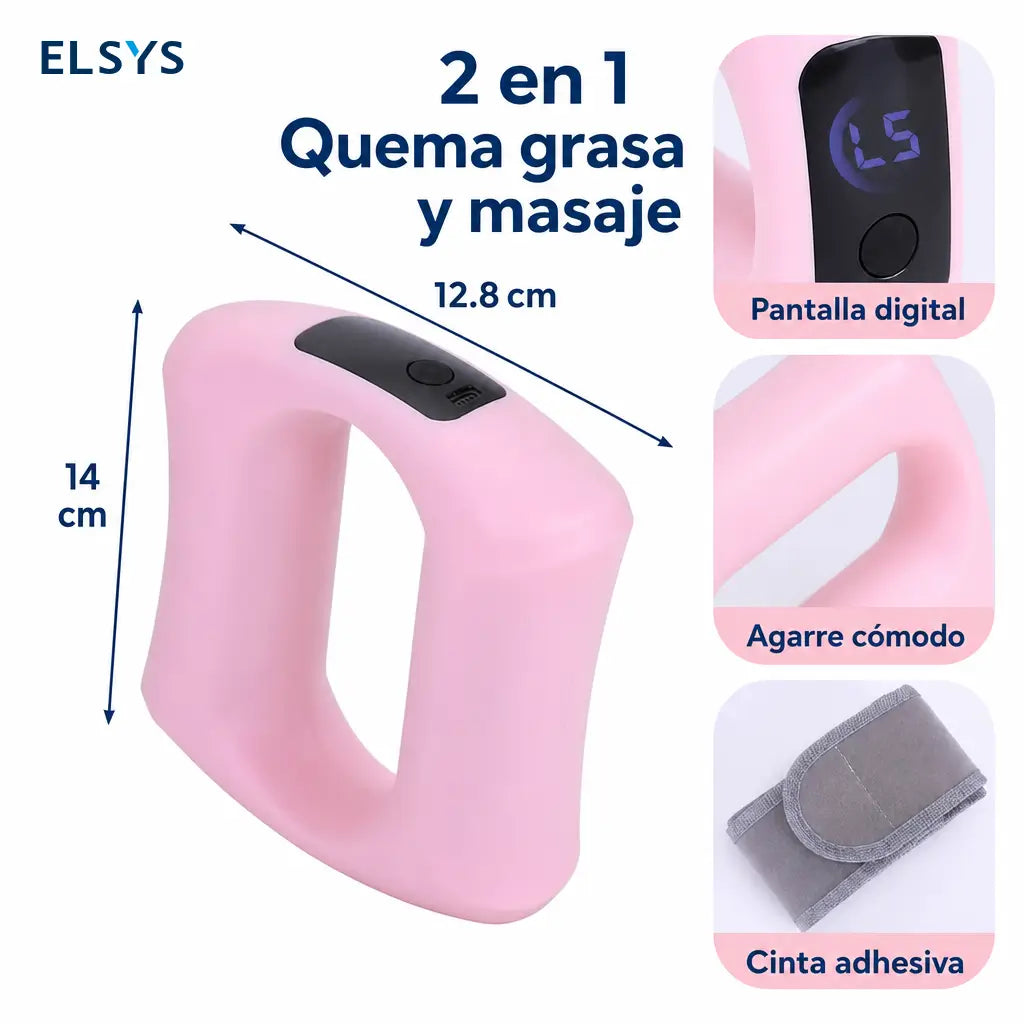 Pistola de masaje profundo con calor, 5 modos de vibración y carga USB-C para espalda, cintura y recuperación muscular portátil y silenciosa