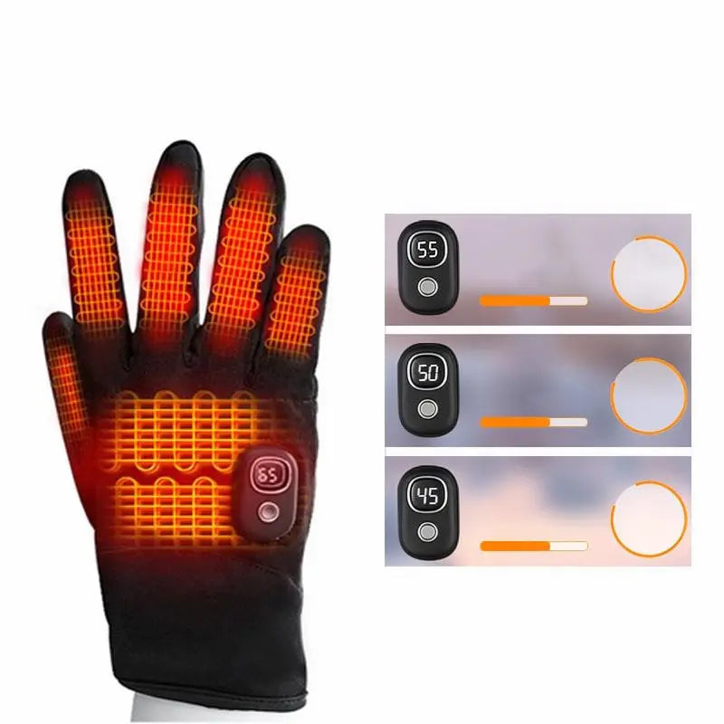 Guantes Térmicos para Pantalla Táctil - Calentadores de Manos Recargables y Portátiles para Ciclismo y Actividades al Aire Libre