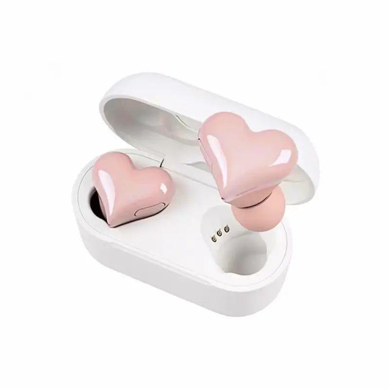 Audífonos Gamer In-Ear de Corazón, Inalámbricos con Cancelación de Ruido, Control Táctil LED, Bluetooth 5.3 e Impermeabilidad IPX4