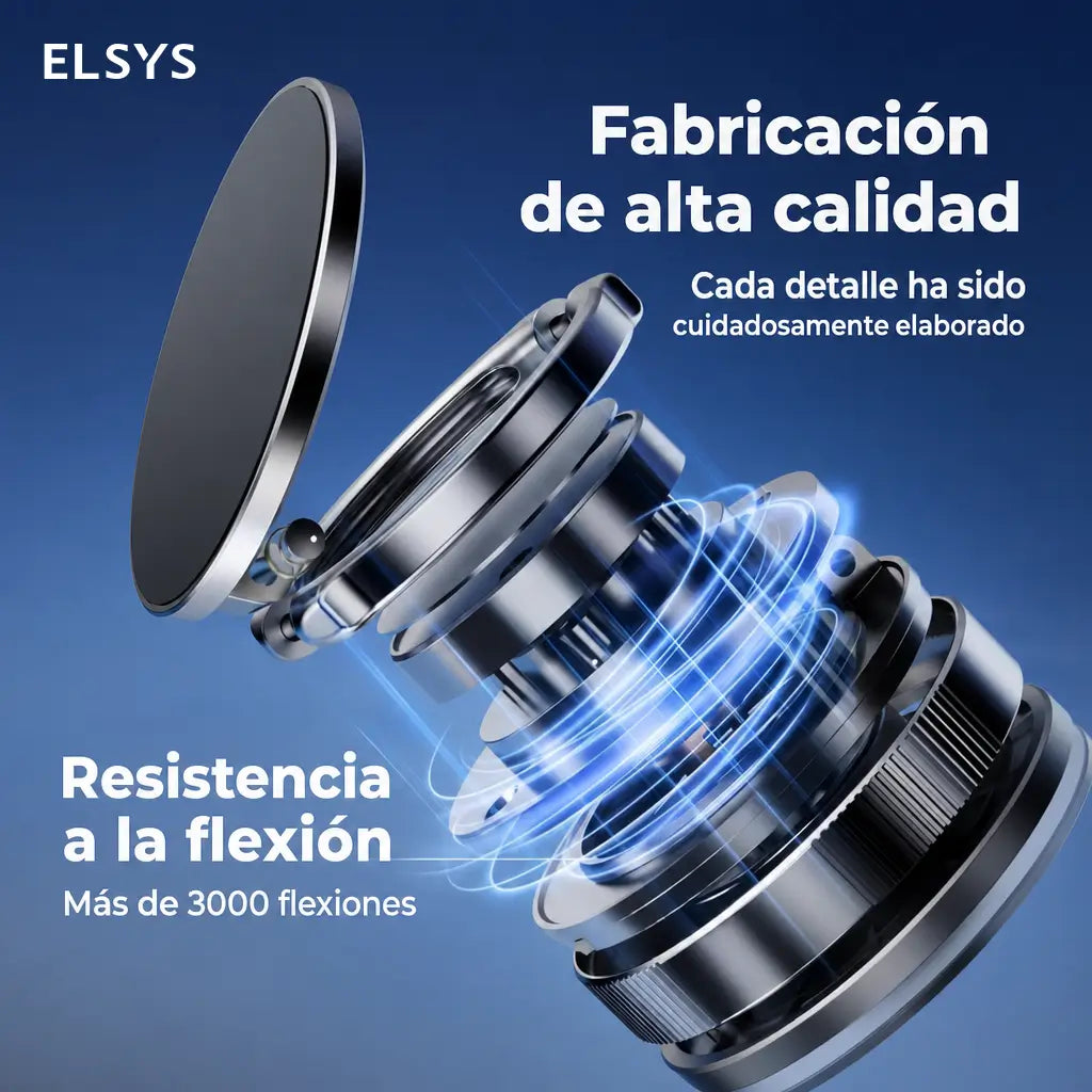 Soporte magnético para celular con ventosa al vacío, giro 360° y ajuste 180° para auto, espejo, gym y uso diario