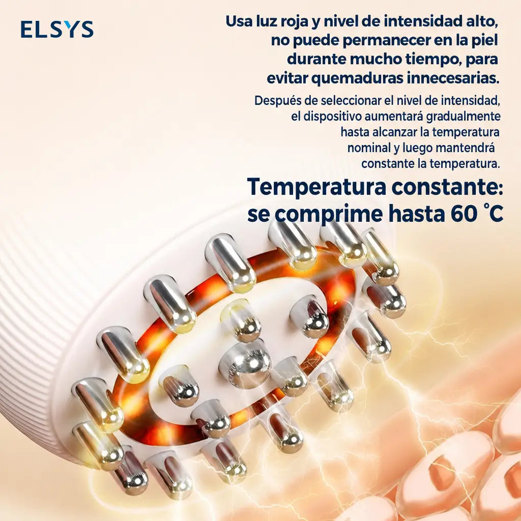 Masajeador corporal de tejido profundo con calor y luz roja, 9 velocidades para relajar cuello, espalda, piernas y abdomen en casa