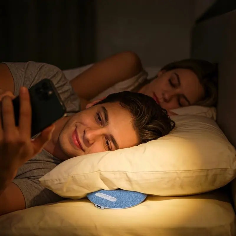 Bocina para Almohada Ultra Delgada con Bluetooth 6.0, Ruido Blanco 3D y Sonido Inmersivo Suave, Altavoz de Sueño para Música y Audiolibros, Sin Audífonos, Compatible con Android e iOS