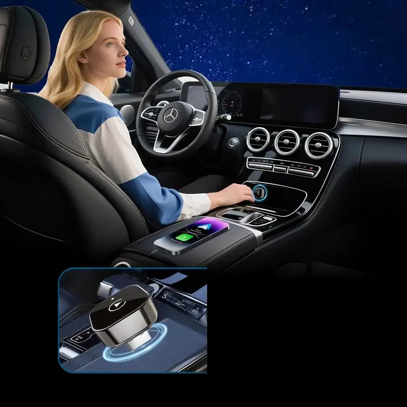 Adaptador Inalámbrico 2026 para CarPlay y Android Auto, Conexión Rápida y Estable, Manos Libres, Mini Dongle USB para Autos con CarPlay de Cable, Plug-and-Play