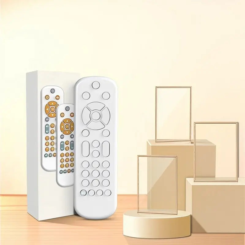 Control Remoto de Juguete para Bebé de 6 Meses+ con Música, Control de TV con Luces y Sonidos Reales, Juguete Musical Multilingüe (Inglés, Francés y Español), Libre de BPA