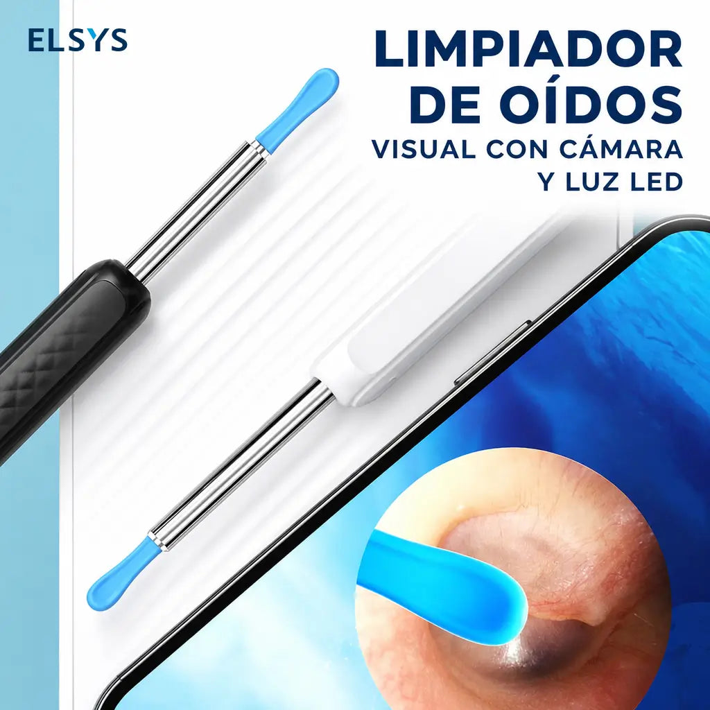 Auriculares inteligentes con tecnología visual y diseño luminoso para limpieza de oídos segura, práctica y monitoreo en tiempo real en casa