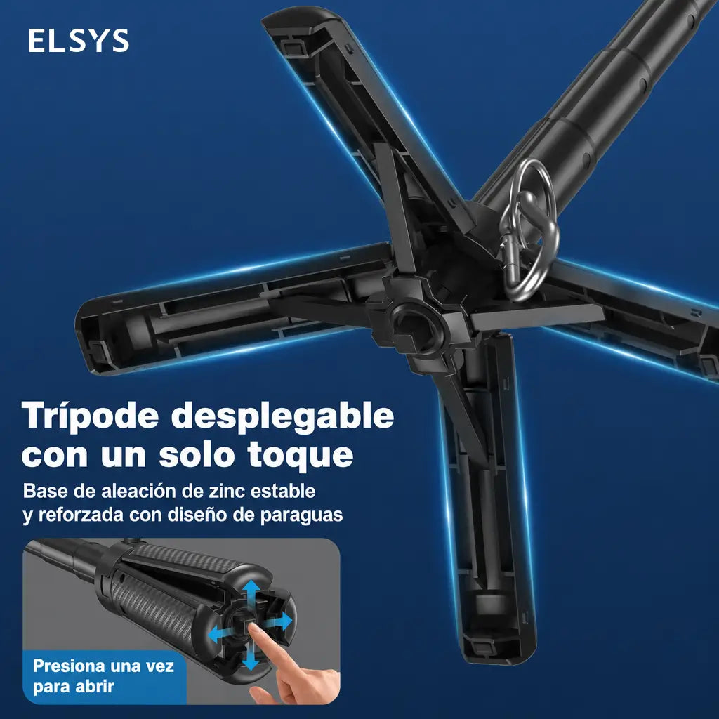 Selfie stick compacto con control Bluetooth, soporte giratorio 360° y extensión 64 cm, para vlogging, conciertos y fotos de viaje con tu celular
