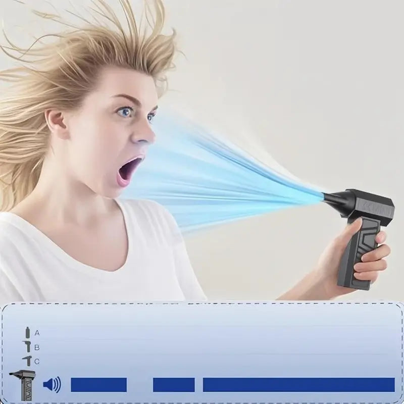 Soplador de Aire Eléctrico de 110,000 RPM, Minisoplador Recargable de 4 Velocidades con 5 Boquillas, Herramienta de Limpieza para Computadora, Teclado y Auto