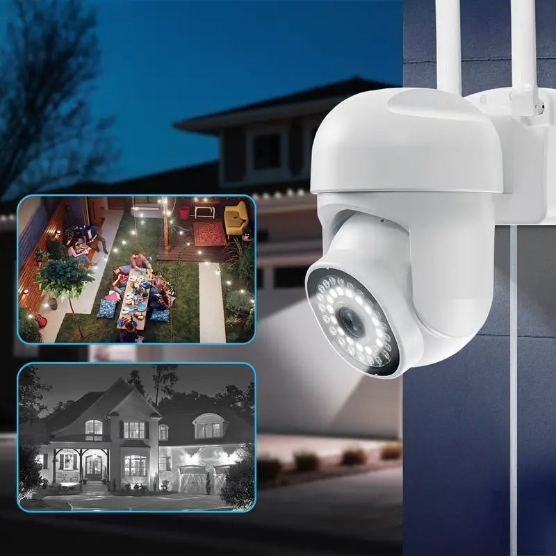 Cámara de Seguridad 3MP, Video 2K HD con Visión Nocturna a Color, Rotación de 360°, WiFi 2.4Ghz, Detección de Movimiento y Audio Bidireccional - Fácil Instalación para el Hogar