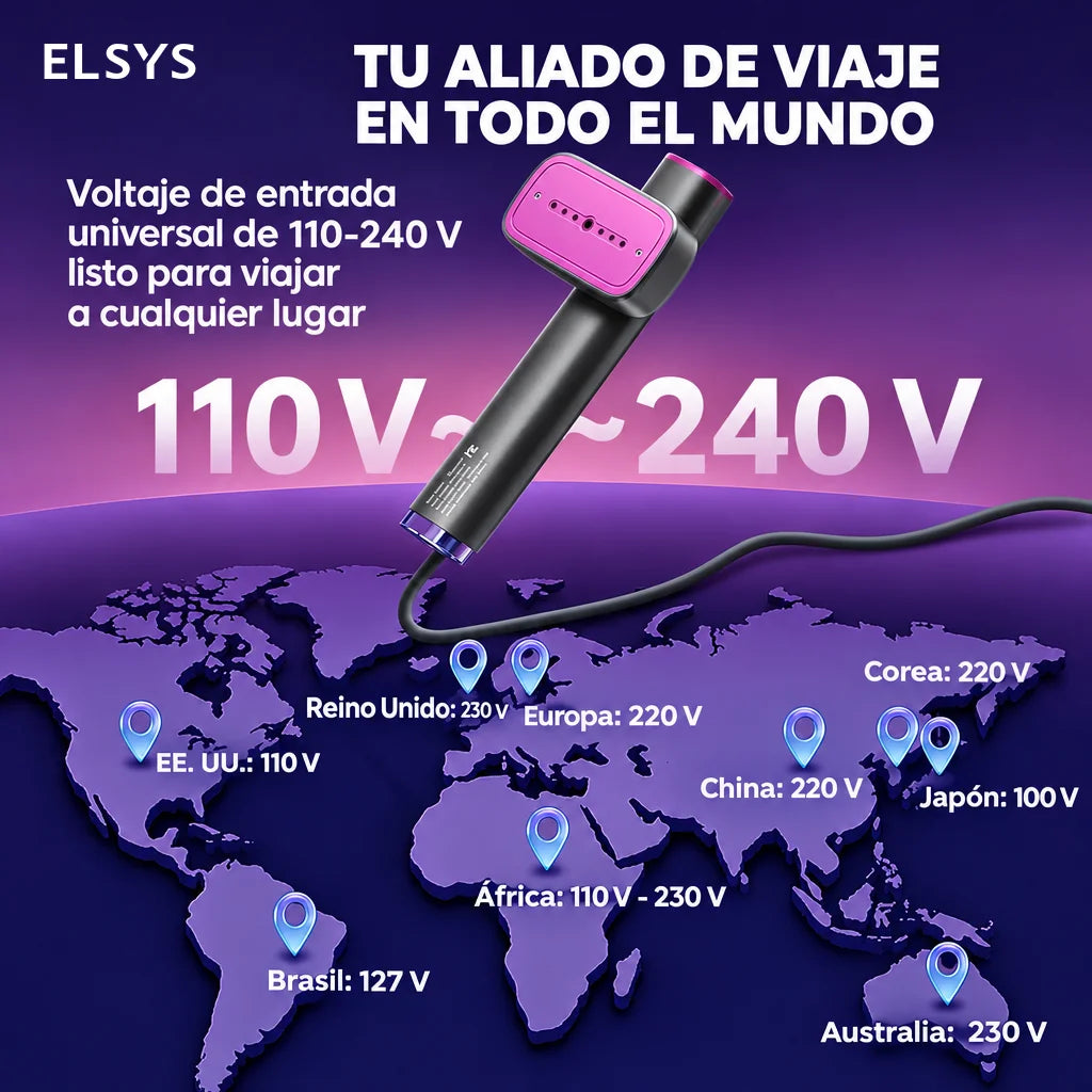 Vaporizador de ropa 2 en 1 con tanque de 120 ml