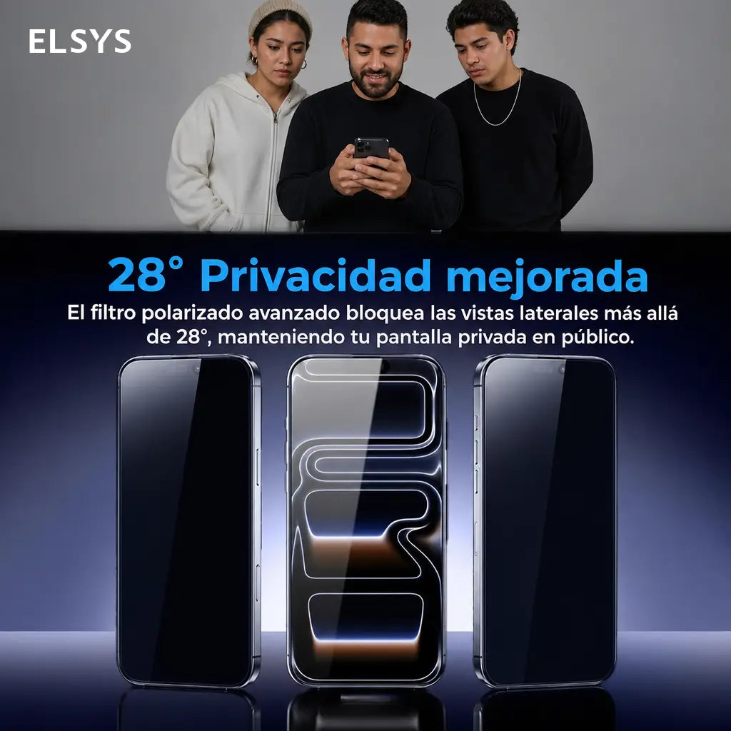 Mica de vidrio templado 9H con privacidad y aplicación sin burbujas para iPhone y Samsung, uso diario seguro