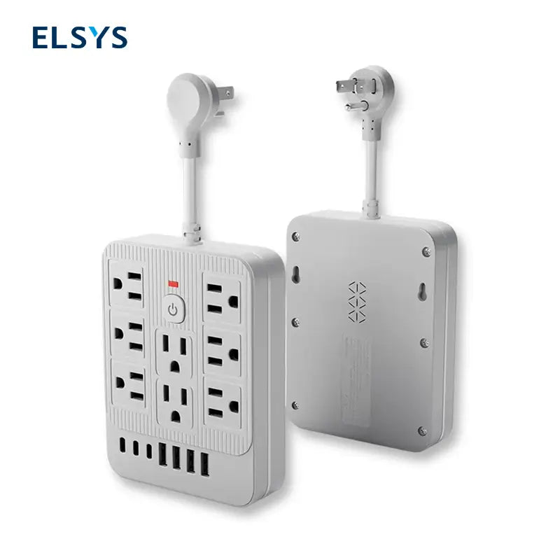Multicontacto 15 en 1 con 8 tomas, USB-C y protección contra sobretensión para cargar varios equipos en oficina, casa y viajes
