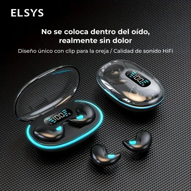 Audífonos Inalámbricos Invisibles para Dormir con Bluetooth y Cancelación de Ruido, Ideales para Correr, Gym, Gaming, Regalo y Uso Diario