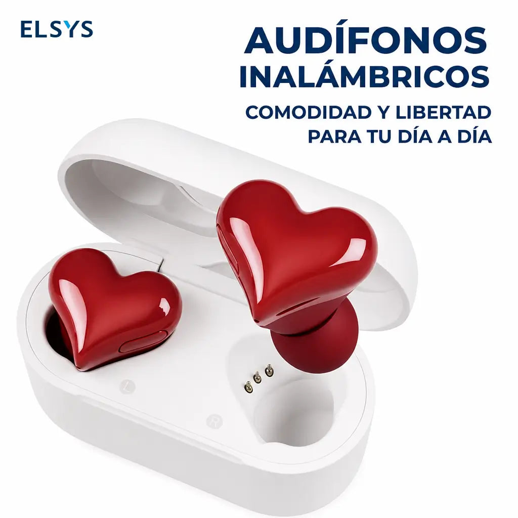 Audífonos inalámbricos en forma de corazón con cancelación de ruido Bluetooth 5.3 para música, llamadas y gaming diario en celular con estilo