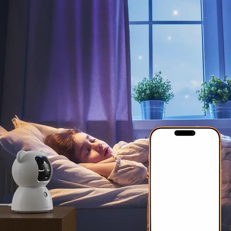 Cámara de Seguridad WiFi 2.5K 4MP para Interiores, Giro de 360°, Visión Nocturna, Audio Bidireccional y Monitoreo de Bebés y Mascotas con Tarjeta de 32GB