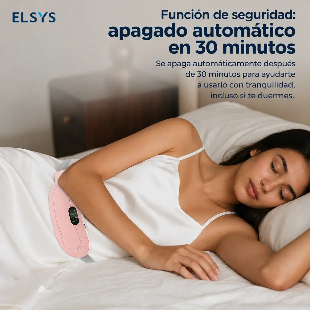 Almohadilla térmica inalámbrica con calor instantáneo y vibración ajustable para cintura, abdomen y alivio diario en casa