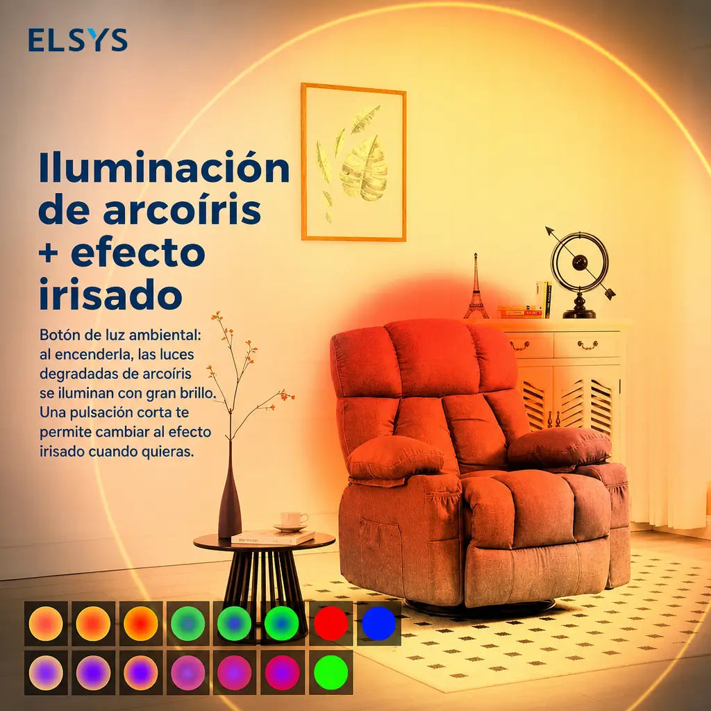 Lámpara LED nocturna recargable con sensor de movimiento y luz RGB regulable, instalación magnética para recámara, escaleras, pasillos y entrada hogar