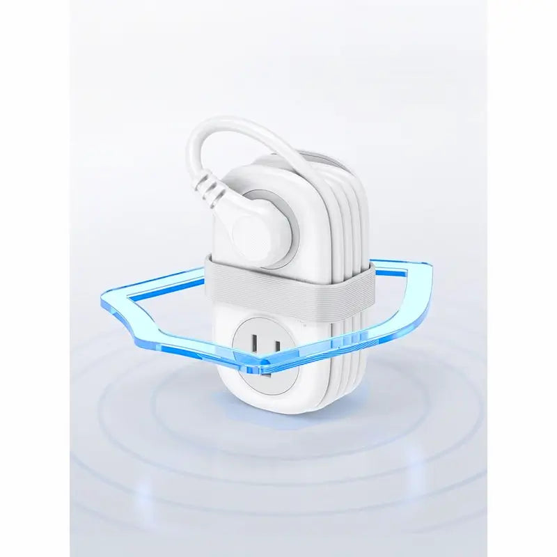 Multicontacto de Viaje con 4 Tomas y 3 Puertos USB (1 USB-C), Extensión Corta de 1.2m, Compacto para Hotel y Aprobado para Cruceros