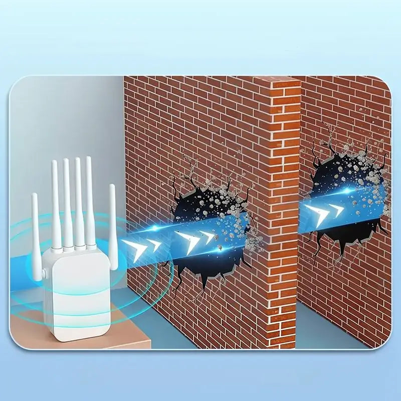 Extensor de Rango WiFi 2.4GHz, Repetidor Inalámbrico con Ethernet 300Mbps, Amplificador de Señal para Hogar Cobertura 550 m² para 50 Dispositivos