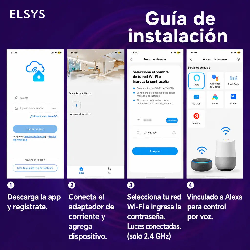 Tira inteligente de luces LED WiFi RGB 15 m o 30 m con app, control de voz y música para recámaras, salas y fiestas