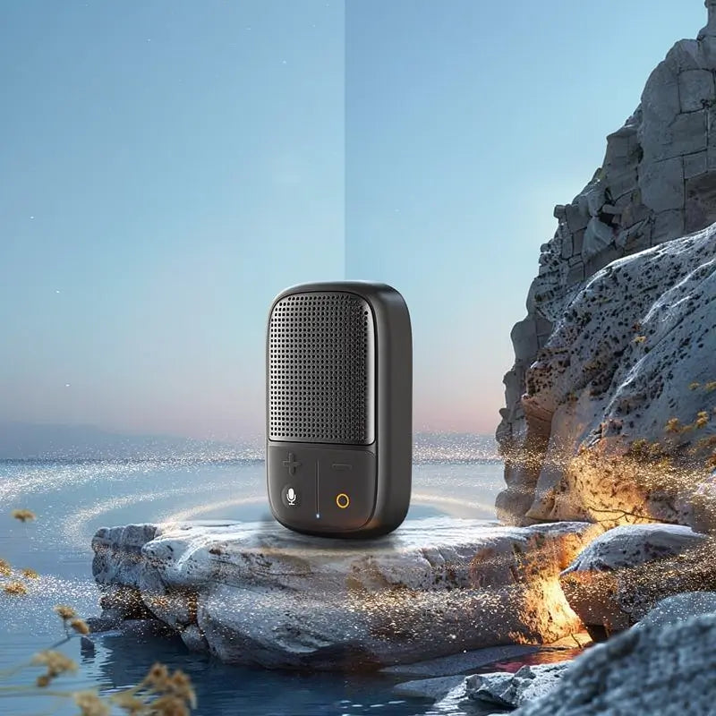 Bocina Bluetooth Portátil de Clip con Micrófono y Asistente de Voz, Impermeable IPX7, Hasta 30 Horas de Batería