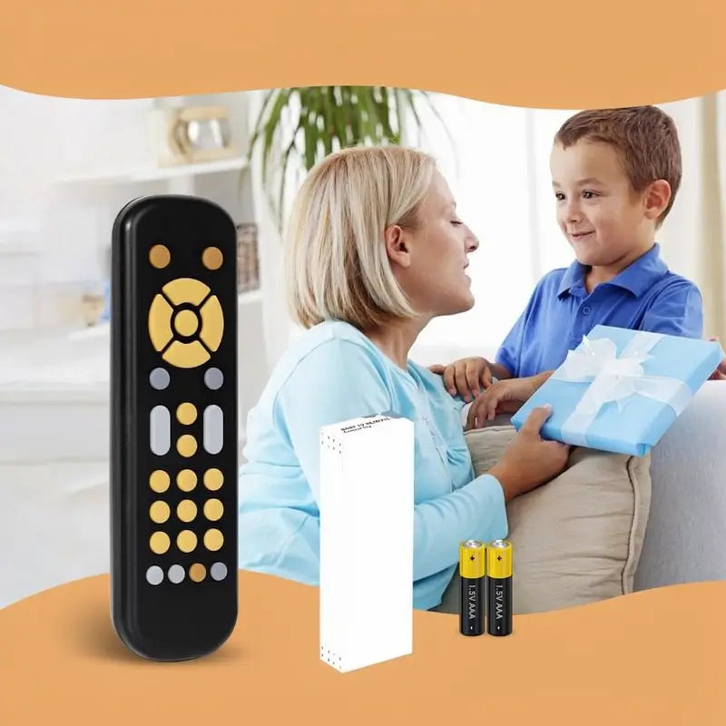 Control Remoto de Juguete para Bebé de 6 Meses+ con Música, Control de TV con Luces y Sonidos Reales, Juguete Musical Multilingüe (Inglés, Francés y Español), Libre de BPA
