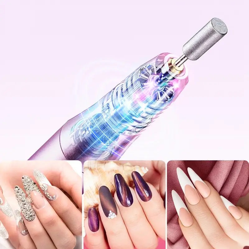 Pulidor de Uñas Eléctrico Inalámbrico Profesional: Kit de Pedicura Portátil, Lima Eléctrica para Pies, Lámpara UV LED y Accesorios de Cuidado para Cutículas y Uñas