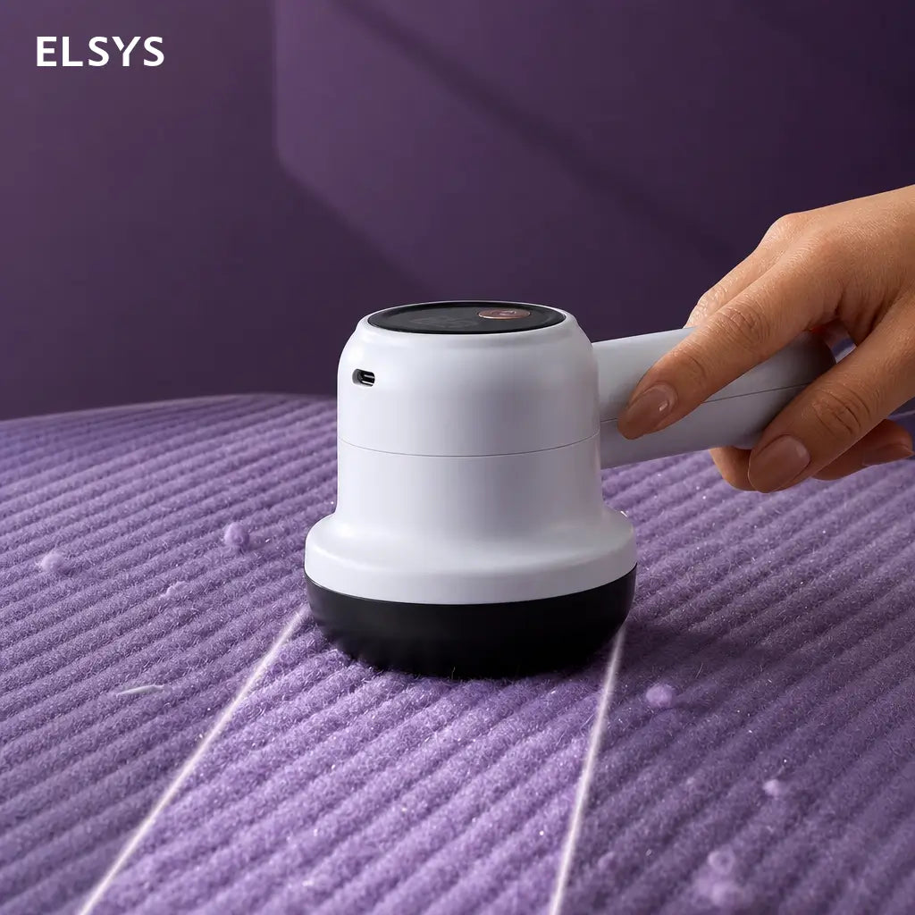 Quitapelusas portátil recargable con depósito removible y pantalla digital para renovar suéteres, cobijas, cortinas, alfombras y sofás con 3 velocidades