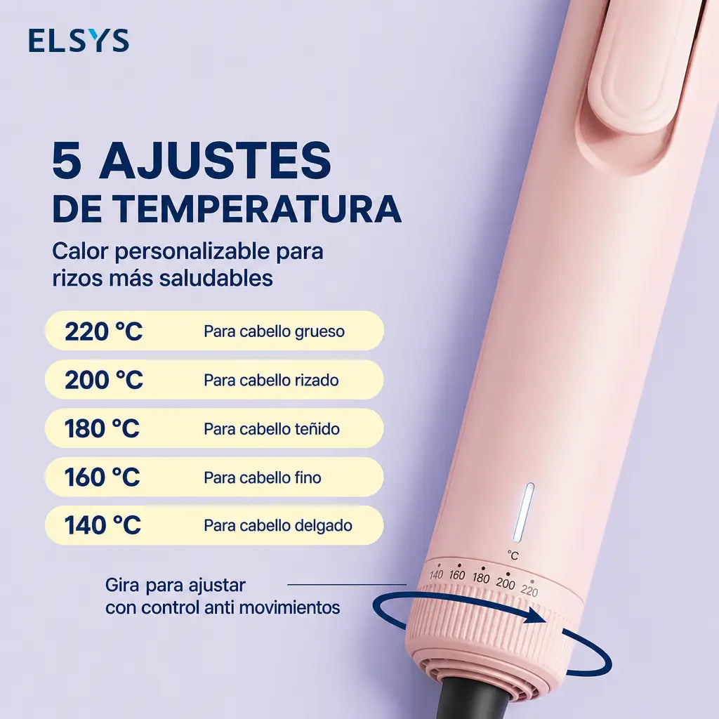 Plancha y rizador 2 en 1 con aire frío 360° para peinar ondas, rizos y cabello lacio en casa sin maltratar tanto
