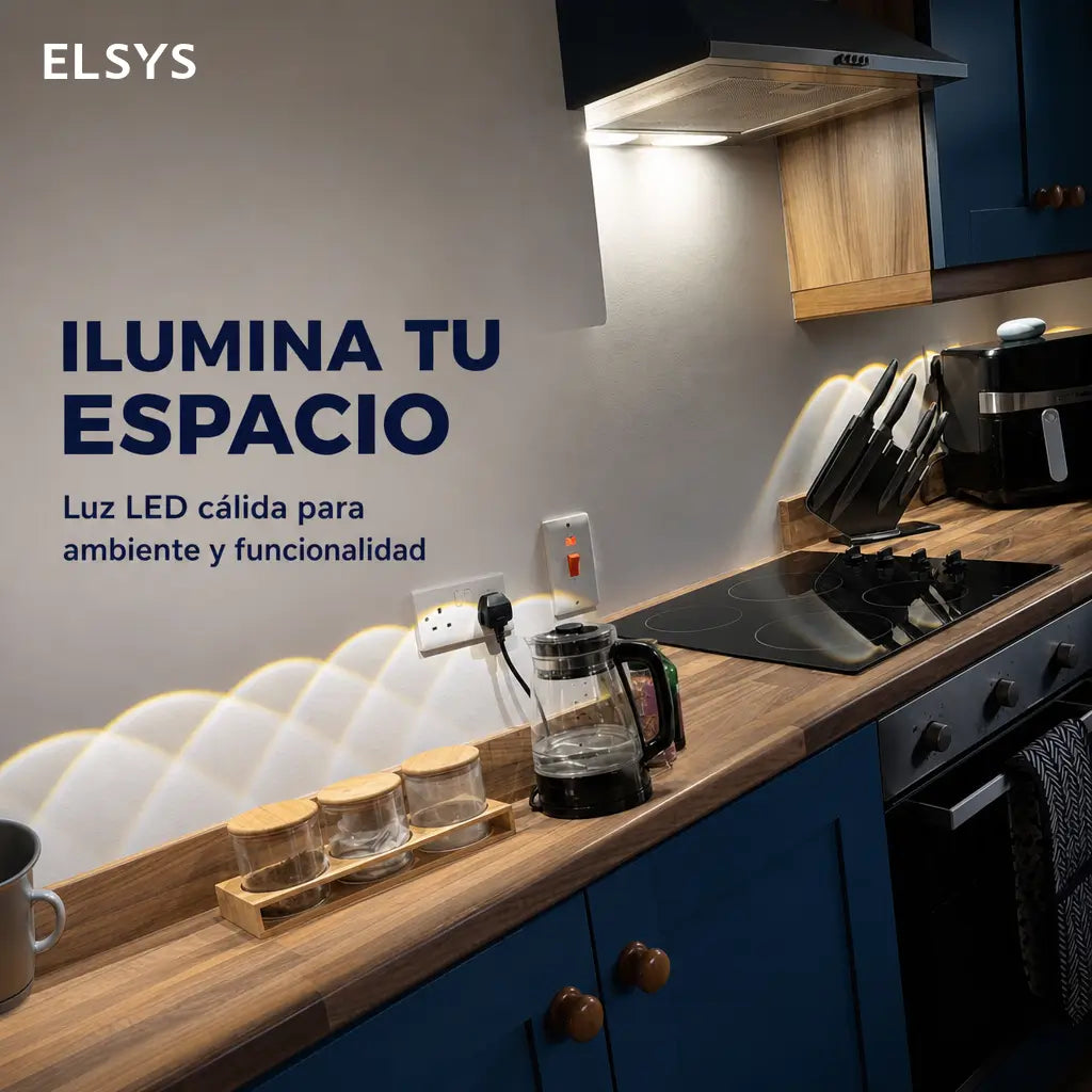 Lámpara LED ultradelgada con sensor de movimiento, recargable por USB y luz regulable para clóset, cocina, recámara e interiores