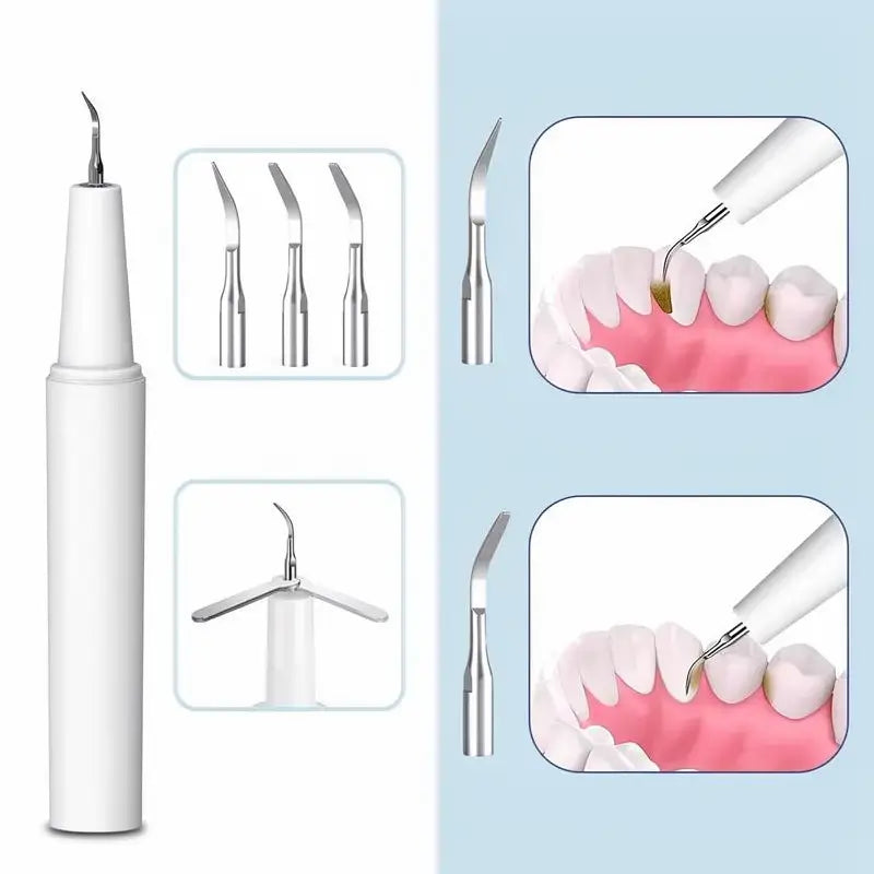 Limpiador Dental Eléctrico y Eliminador de Sarro Profesional - Quita Manchas y Placa en Casa para Prevenir Caries y Mal Aliento