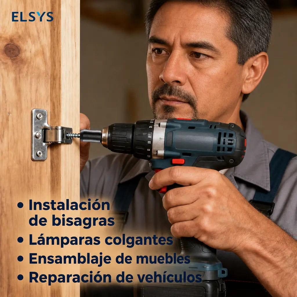 Anillo magnético para puntas hexagonales 1/4 pulg / 6.35 mm, sujeta tornillos para taladro en casa, taller y auto con mejor control en espacios reducidos