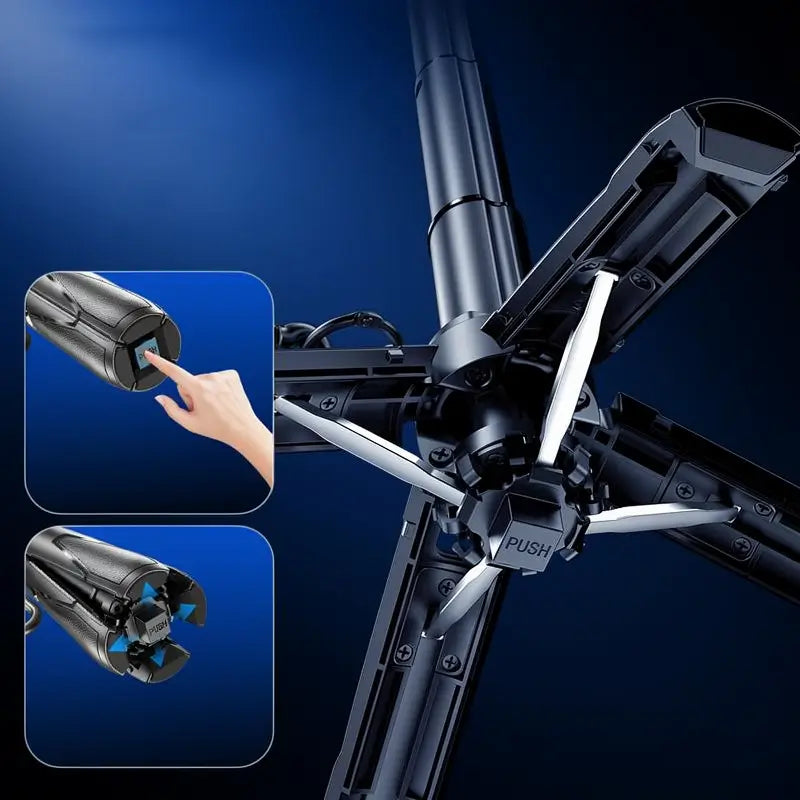 Tripie Selfie Stick Mini Portátil 3 en 1 con Control Remoto Magnético y Rotación 360° para Celular, Ideal para Vlogs, Fotos Grupales y Transmisiones en Vivo