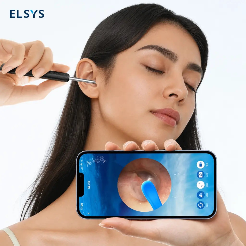 Auriculares inteligentes con tecnología visual y diseño luminoso para limpieza de oídos segura, práctica y monitoreo en tiempo real en casa