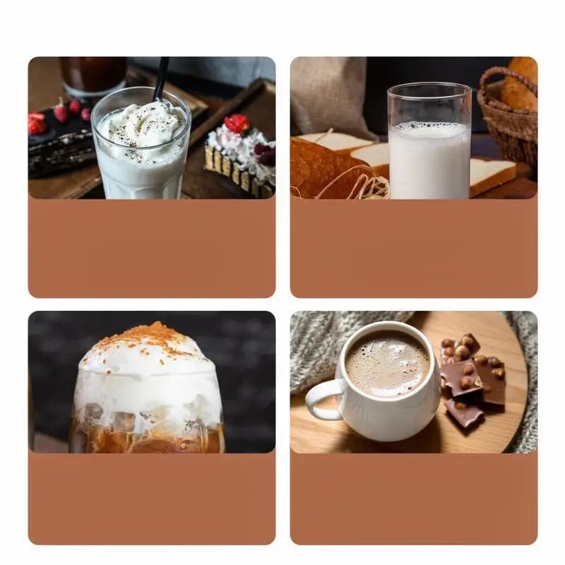 Espumador de Leche Eléctrico – Batidor Automático Profesional para Lattes, Capuchinos y Chocolate Caliente, Acero Inoxidable, Bate y Espuma en Segundos, Modos Versátiles – Ideal para Casa y Oficina