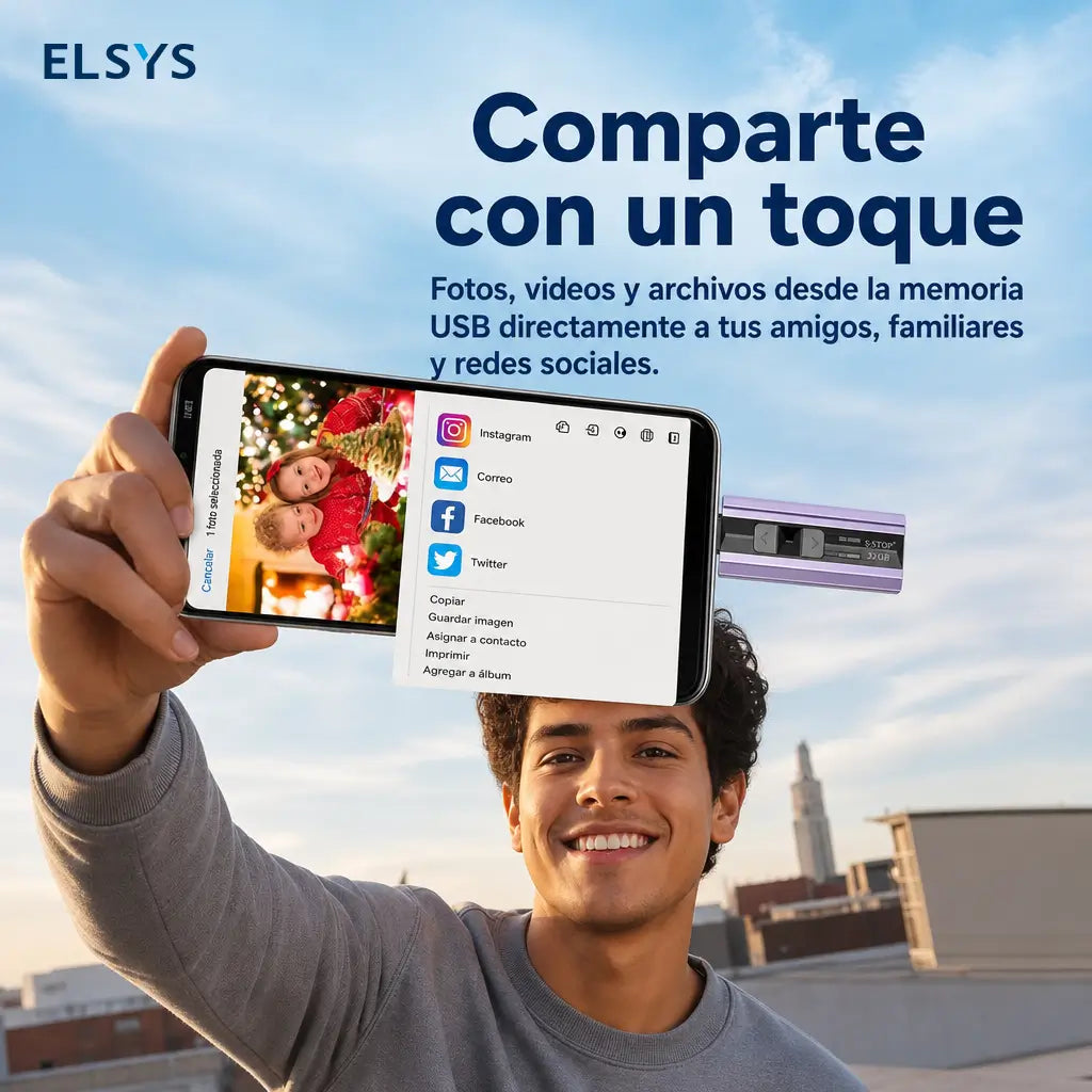 Memoria externa 512GB plug and play para iPhone, iPad, Android y computadora, guarda fotos, videos y documentos sin instalar aplicaciones