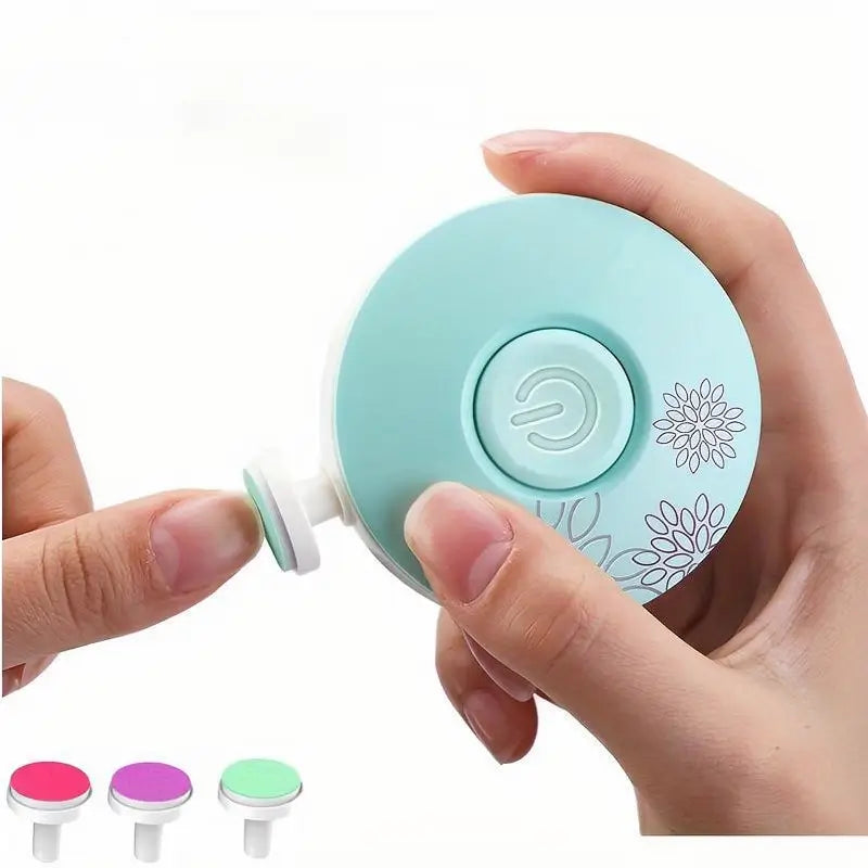 Lima de Uñas Eléctrica, Cortador de Uñas para Bebés, Niños y Adultos, Kit de Pedicure Inalámbrico con Cabezales de Pulido