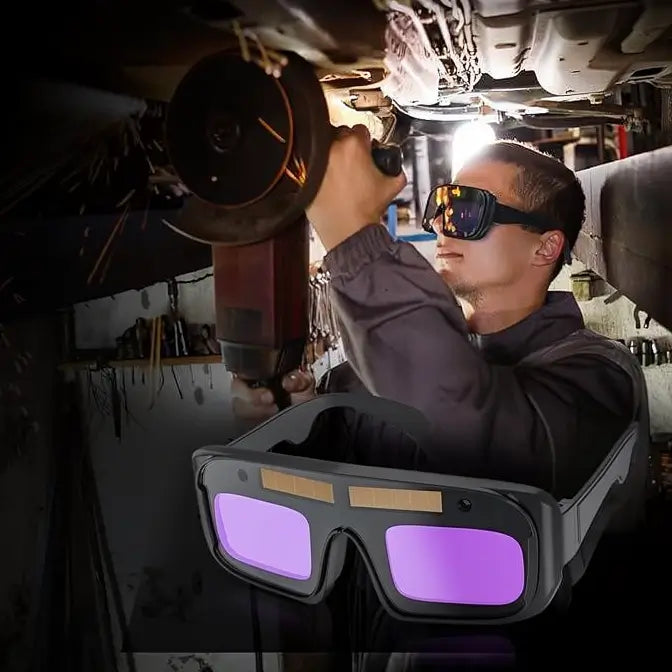 Goggles de Soldadura con Oscurecimiento Automático | Protección UV/IR y Reacción de 1/25,000s - Careta para TIG/MIG/ARC con Lente Claro