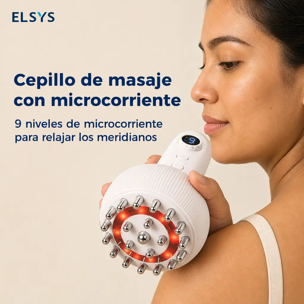 Masajeador corporal de tejido profundo con calor y luz roja, 9 velocidades para relajar cuello, espalda, piernas y abdomen en casa