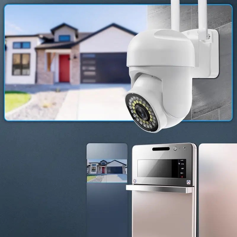 Cámara de Seguridad 3MP, Video 2K HD con Visión Nocturna a Color, Rotación de 360°, WiFi 2.4Ghz, Detección de Movimiento y Audio Bidireccional - Fácil Instalación para el Hogar
