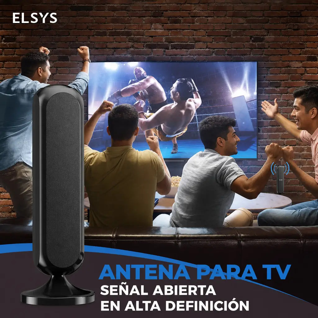 Antena digital interior para Smart TV con señal 360° amplificada, recepción 4K HD y fácil instalación en departamentos sin mensualidades