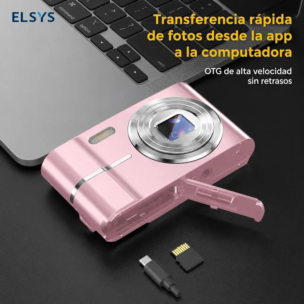 Cámara digital compacta 1080P con zoom 16X y tarjeta 32GB para estudiantes, viajes y fotos fáciles en cualquier salida