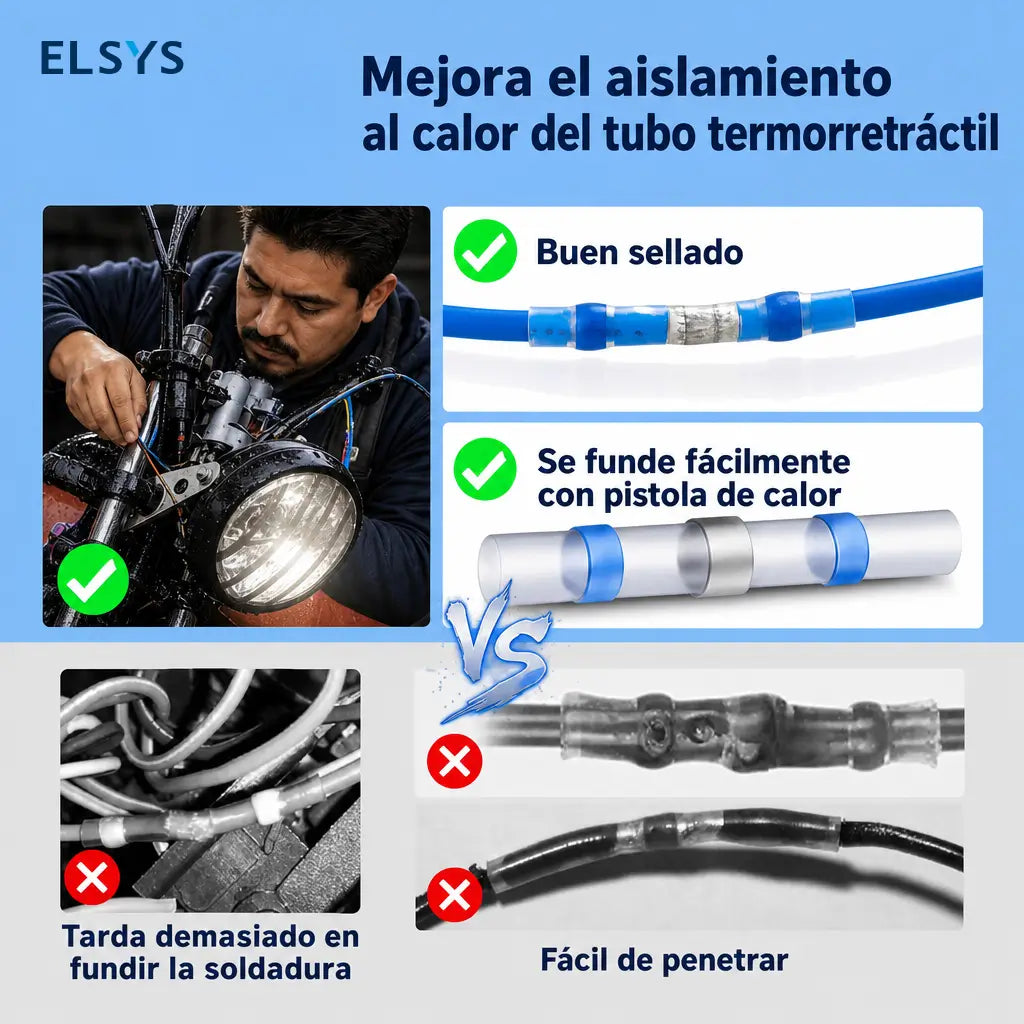 Kit de 300 conectores termocontráctiles con soldadura y sello impermeable para cableado automotriz