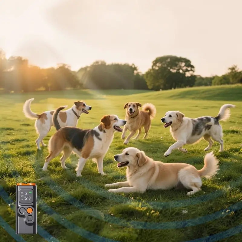 Dispositivo Ultrasónico para Entrenamiento de Perros 2026 con Linterna LED y Pantalla HD - Recargable por USB para Control de Ladridos