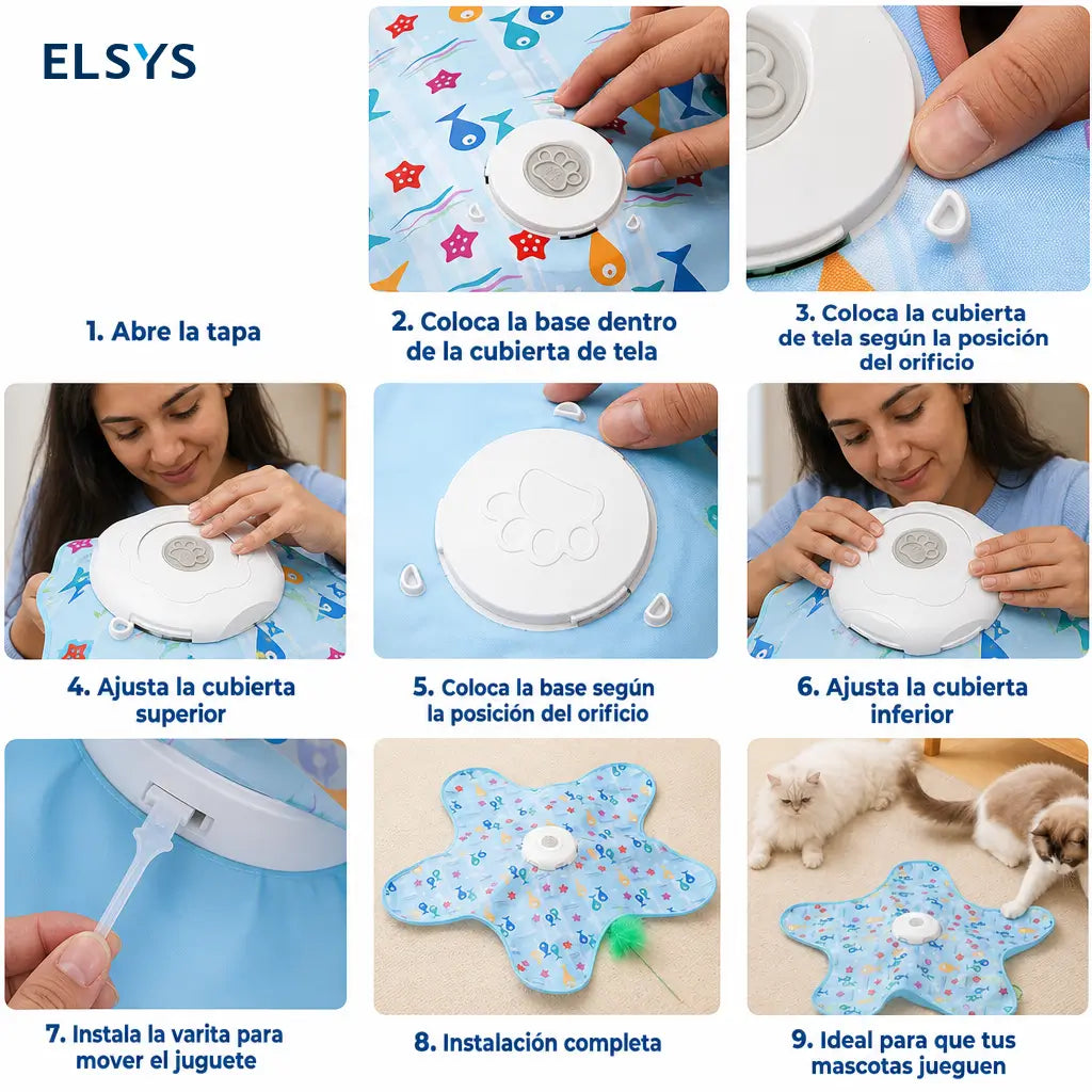 Juguete interactivo recargable para gatos con pluma oculta y 3 modos, ideal para juego y ejercicio diario felino en casa
