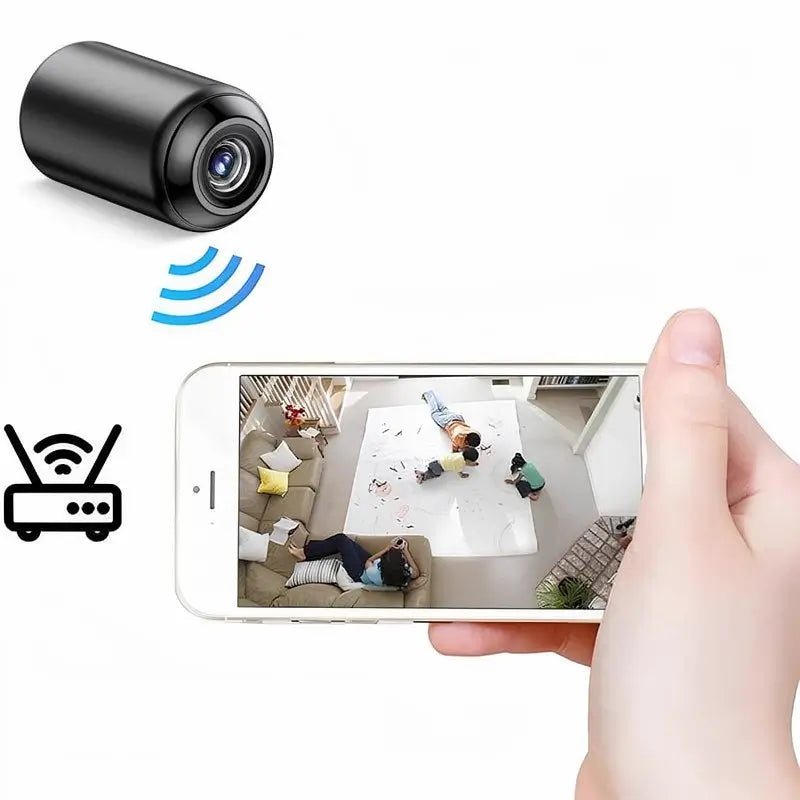 Cámara Oculta Inalámbrica con Visión Nocturna para Interiores – Mini Cámara de Seguridad para Bebés, Mascotas y Monitoreo del Hogar, Compatible con Smartphones y Tablets – Regalo Ideal