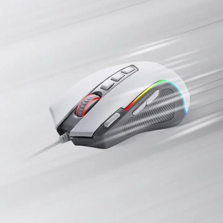 Mouse Gamer Alámbrico Óptico M612 Predator con RGB, 8000 DPI, 11 Botones Programables y 5 Modos de Retroiluminación, Botón de Disparo Rápido
