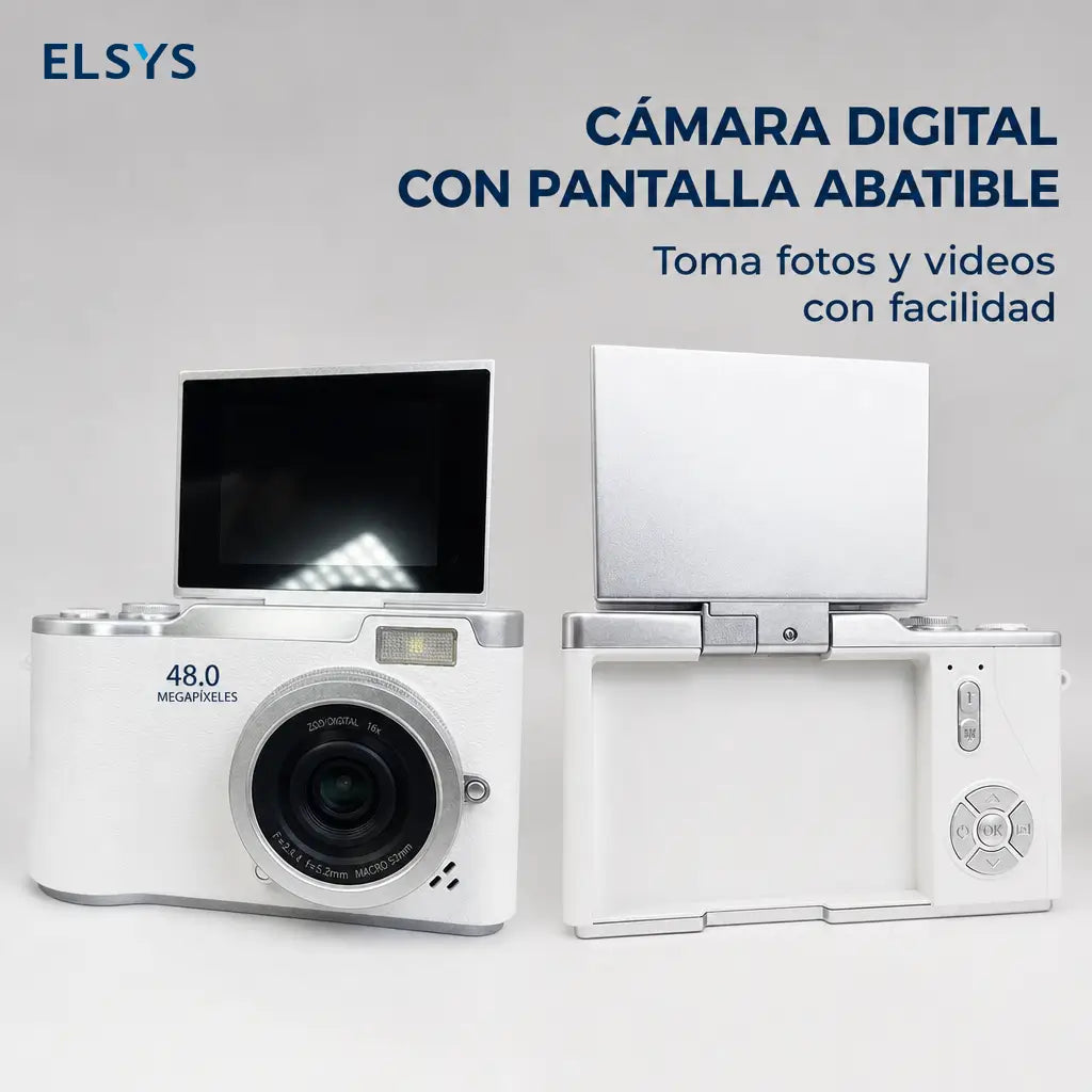Cámara digital de bolsillo 1080p con filtros creativos, juegos integrados y pantalla plegable para principiantes y vlogging en viajes escolares diarios