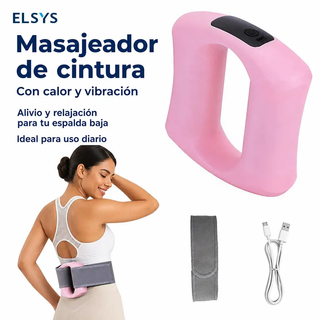 Pistola de masaje profundo con calor, 5 modos de vibración y carga USB-C para espalda, cintura y recuperación muscular portátil y silenciosa