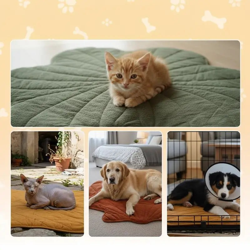 Tapete Térmico para Perros y Gatos con Calefacción Abdominal – Diseño de Seguridad de 7 Capas, Protección contra Sobrecalentamiento, Cable Resistente a Mordidas, Impermeable y Lavable